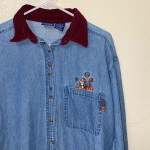 Vintage Disney Tigger Denim Button Up